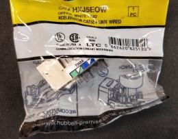 Hubbell 8 Position Cat5e Modular Jack 5-Pack HXJ5EOW