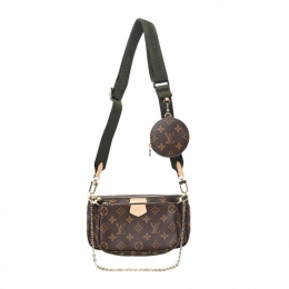 LOUIS VUITTON Monogram Multi Pochette Accessories Kaki Louis Vuitton Green Strap