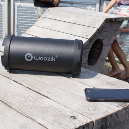 Black Bluetooth Speaker FM Radio,Micro SD Card, USB, AUX 3.5mm Support,Strap