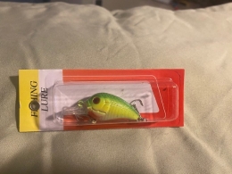 lot of 4 fishing tackle LURES 2 plastic CRANKBAIT and 2 metal TROUT SPOON spinner baits