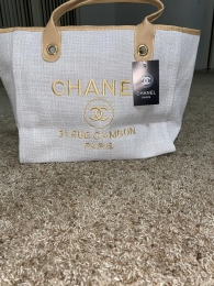 Chanel canvas handbag 