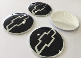 Set of 4x Metal stickers car wheel center cap sticker - CHEVROLET 9