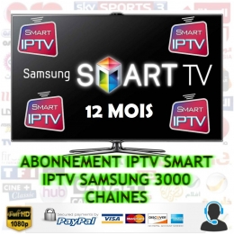 Abonnement Smart iPTV Samsung Smart TV 12 Mois pas cher