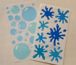 Vintage Sticker Lot - Water Drops